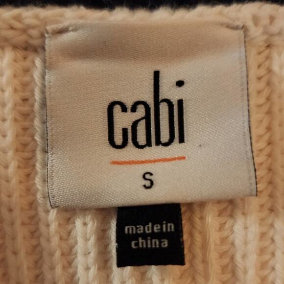 CABI Ace V-Neck Varsity Pull Over Pop Over Bell Sleeves Sweater Size Small - Picture 6 of 9